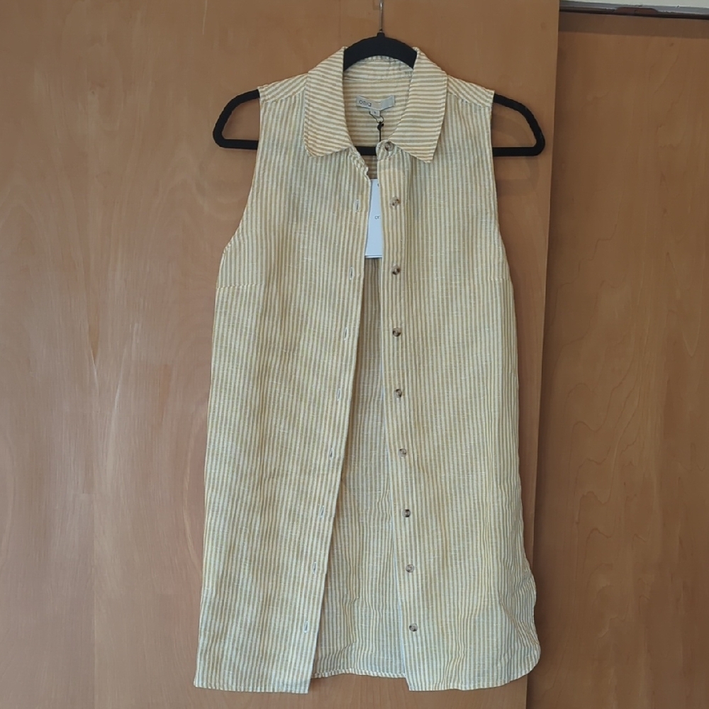 Onia Linen Blend Shirt Dress